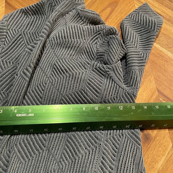 Peruvian Connection Sweater Cardigan Sz M Pima Cotton Open Front‎ Waterfall - Picture 5 of 6